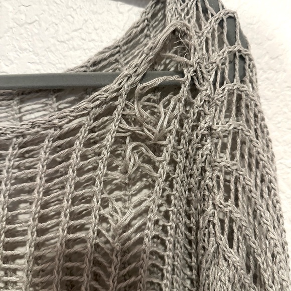 Shein Gray Open Knit See-Through Sweater – Size XL - Picture 4 of 5